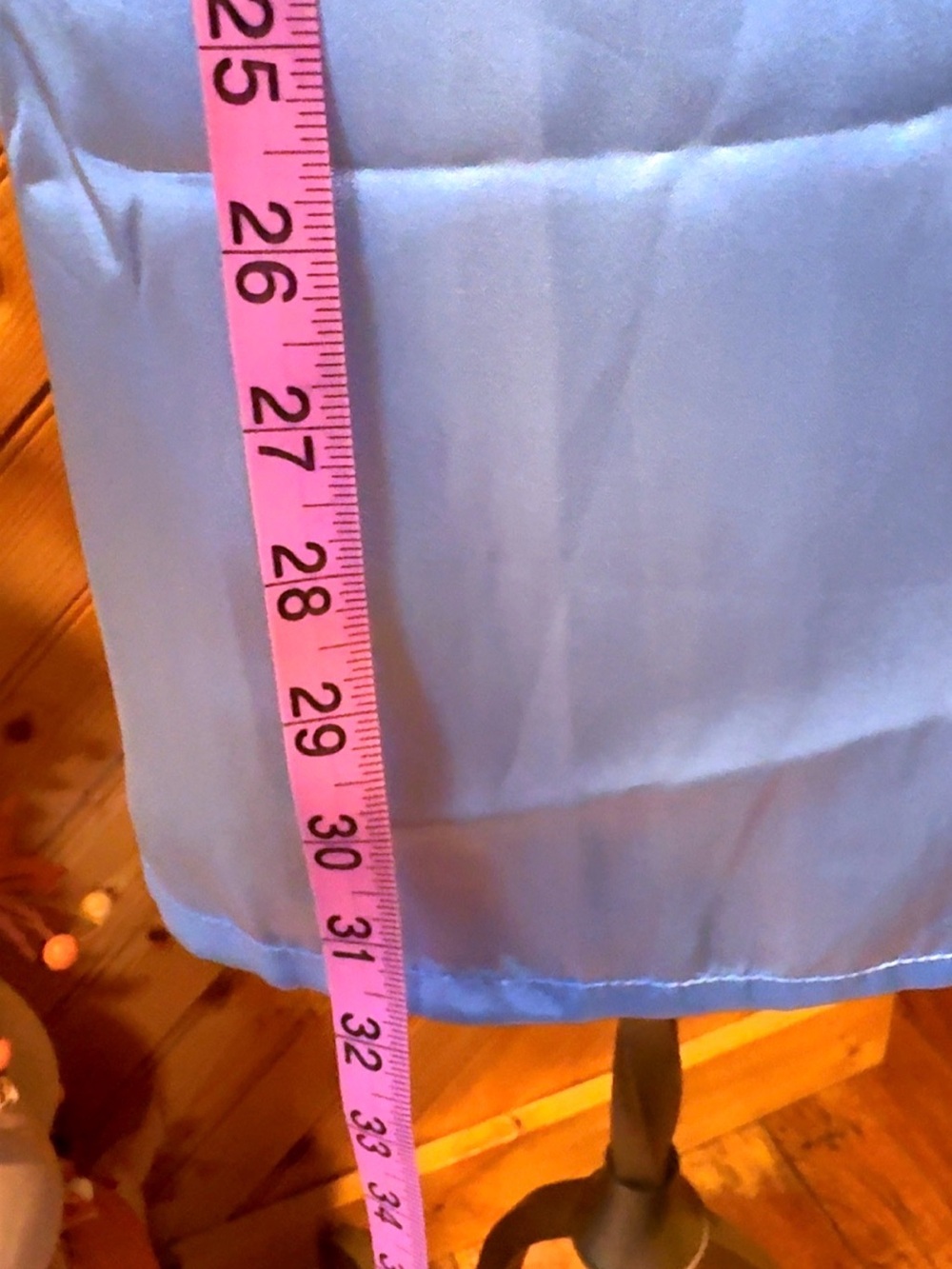 Bridal Satin Robe with Rhinestone Back - Light Blue - Picture 9 of 9